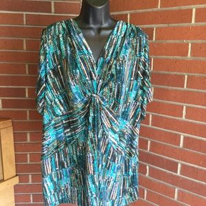 CJ Banks Teal Turquoise Top  3X